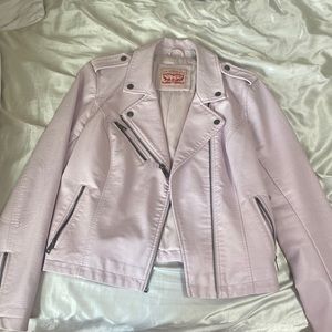 Pink leather Levi jacket